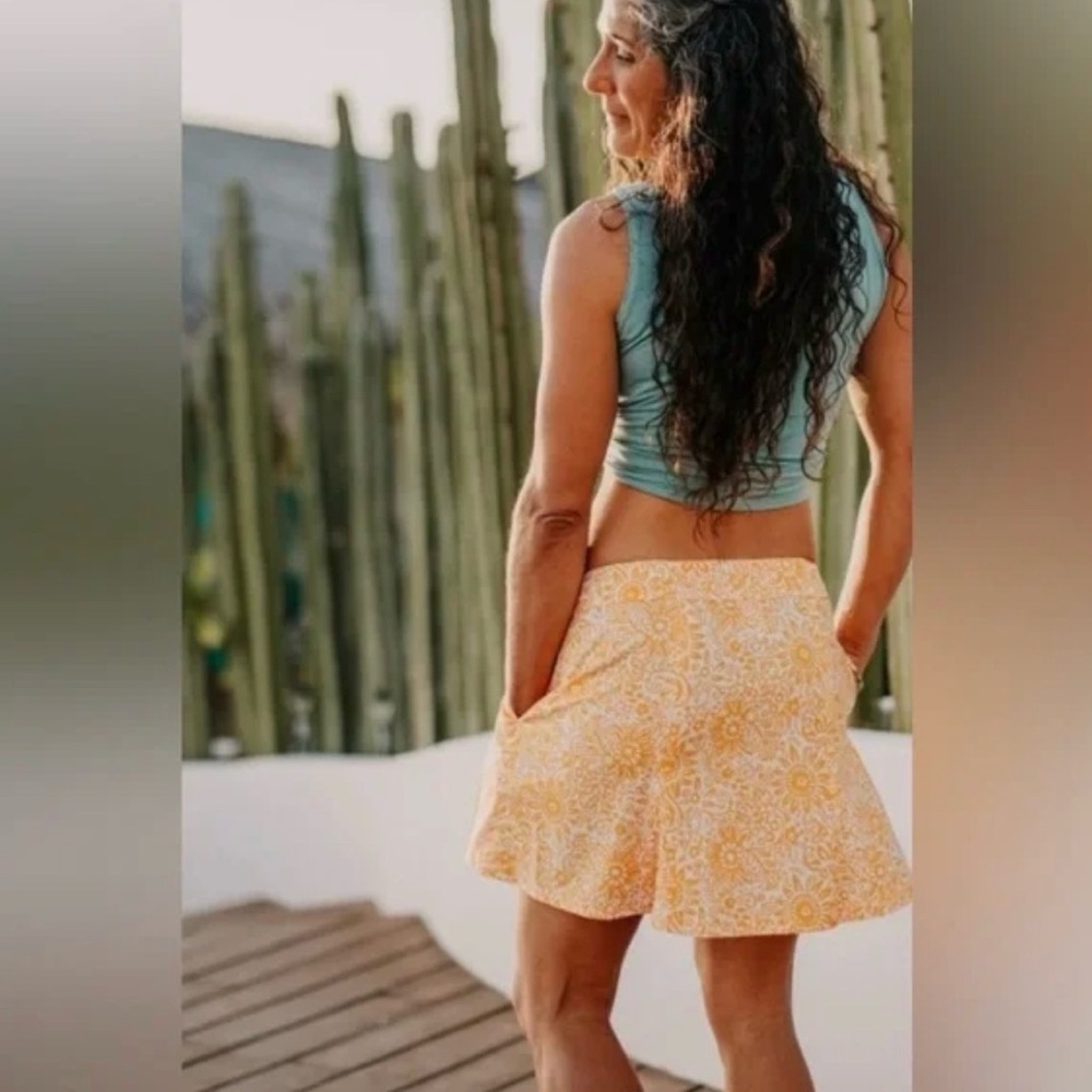 Ripskirt Hawaii Skirt X Large Length 2 Creamsicle Sunflower Vacation Resort Wrap